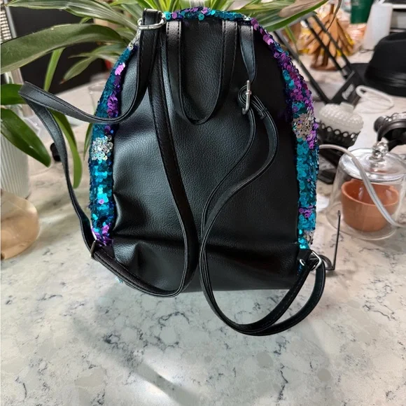 Justice Sequin Mini Backpack - Blue and Silver - Picture 7 of 10